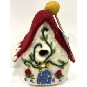 Wild Woolies Felt Birdhouse Heidi Chalet Fair Trade Handmade Wool Nepal New